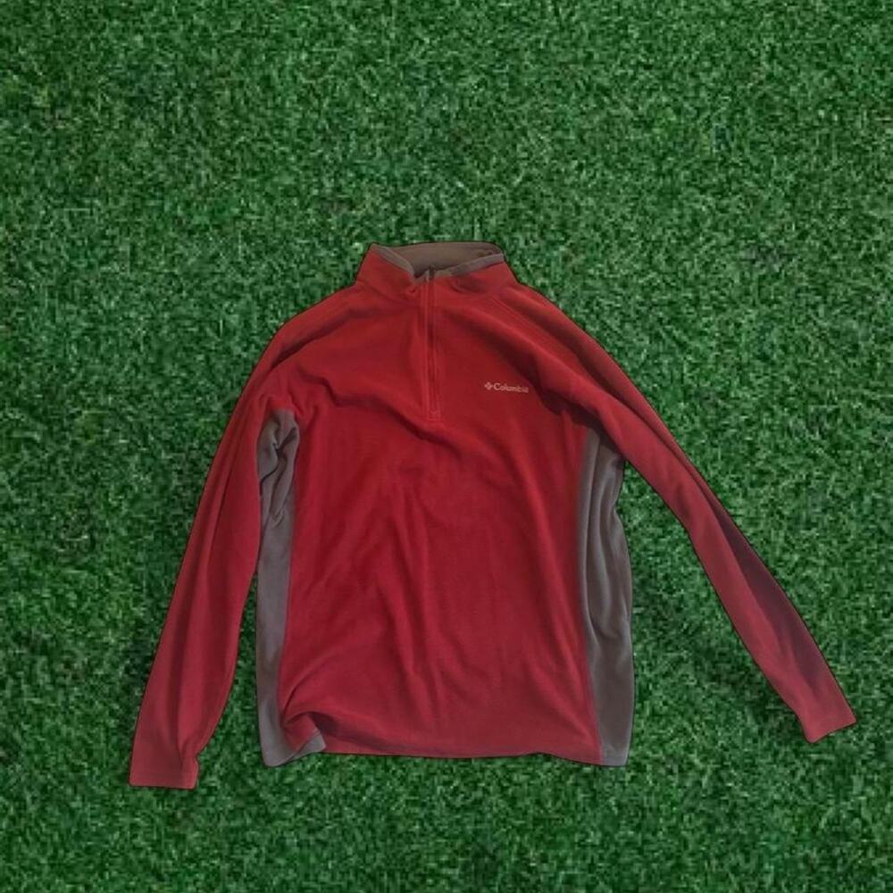 Red columbia quarter zip sweatshirt